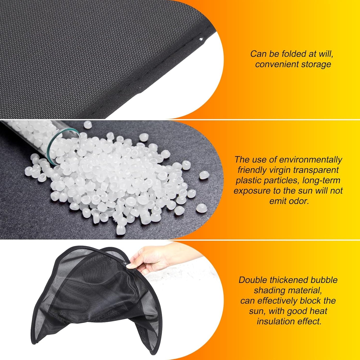 Compatible with INEOS Grenadier 2020-2024 Car Sunroof Sun Shade, Foldable Memory Steel Wire Car Sunroof Sun Shade Breathable Mesh Keep Cool