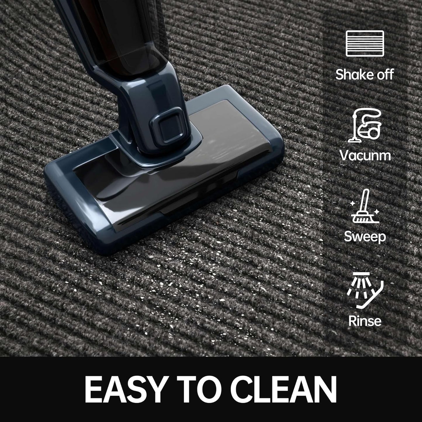 Front Door Mat, 3' x 4' Heavy Duty Indoor Outdoor Door Mat for Entryway, Commercial Door Mats Entrance, Low Profile Welcome Mats Non-Slip, Durable Rubber Backing Entry Mat for Patio, Home