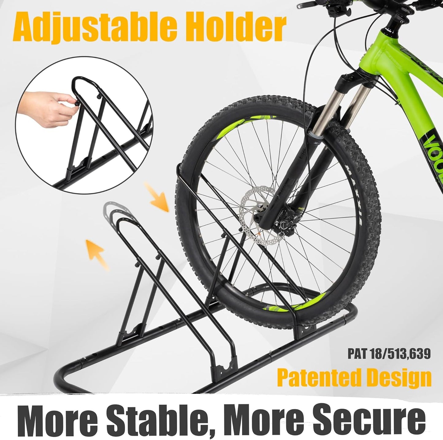CyclingDeal Bike Rack Floor Parking Bike Stand for up to 6 Bicycles | Indoor, Home & Garage Storage Rack | Stable & Secure Bicycle Stand w/Tire Grooves Up to 29", Holding Plates & Custom Spacing