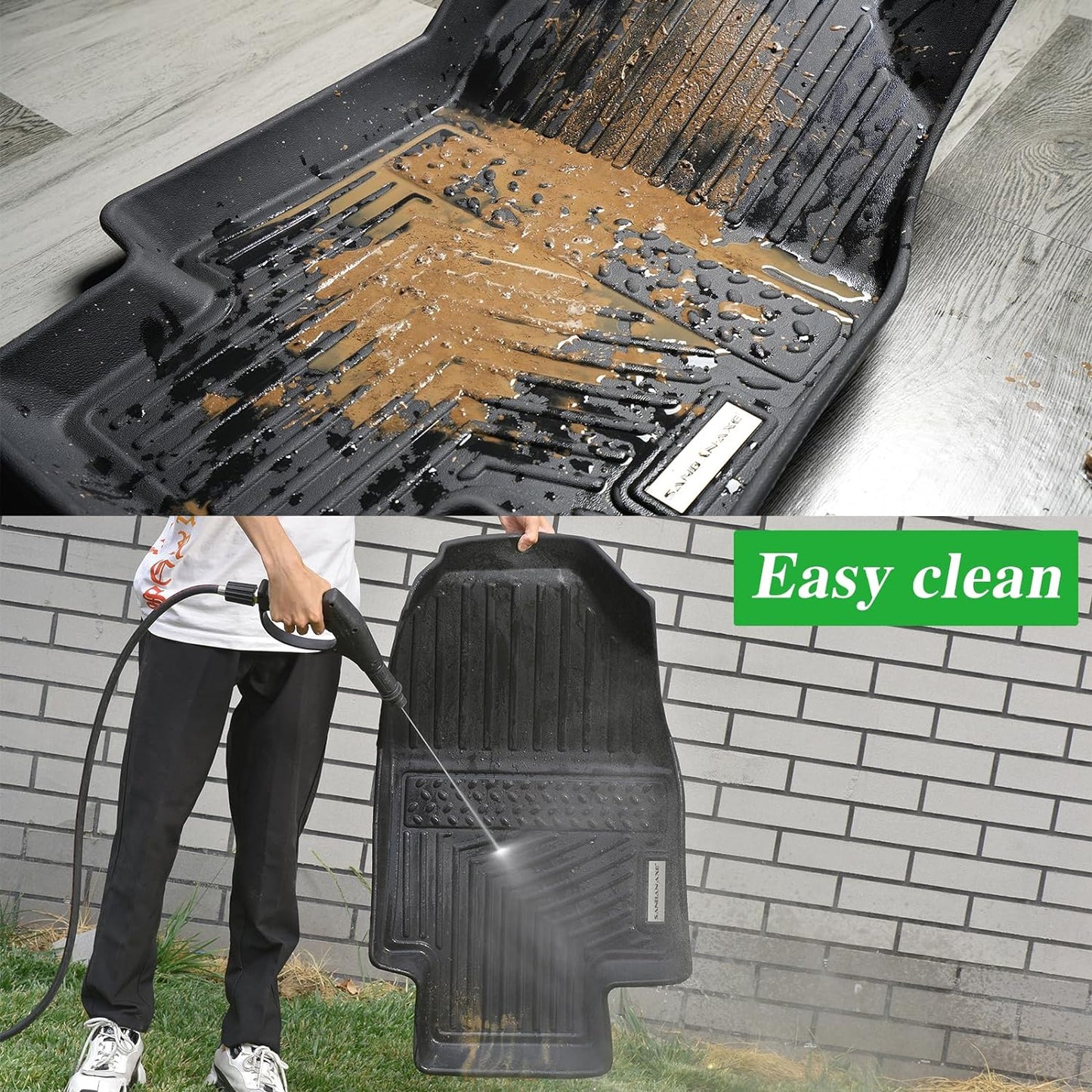 Floor Mats for Ford Expedition MAX 2018-2024 (Only Fit 7 Seats) (2 Row Bucket Seat) with Trunk mat,TPE All Weather Protection 3 Rows Car Floor Liners with Cargo Liners Accessories