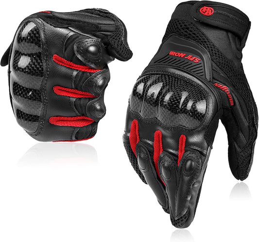 BORLENI Motorcycle Gloves Touch Screen for Men Women Padding Hard Knuckle Cycling Motorbike ATV Hiking Riding Climbing Glove