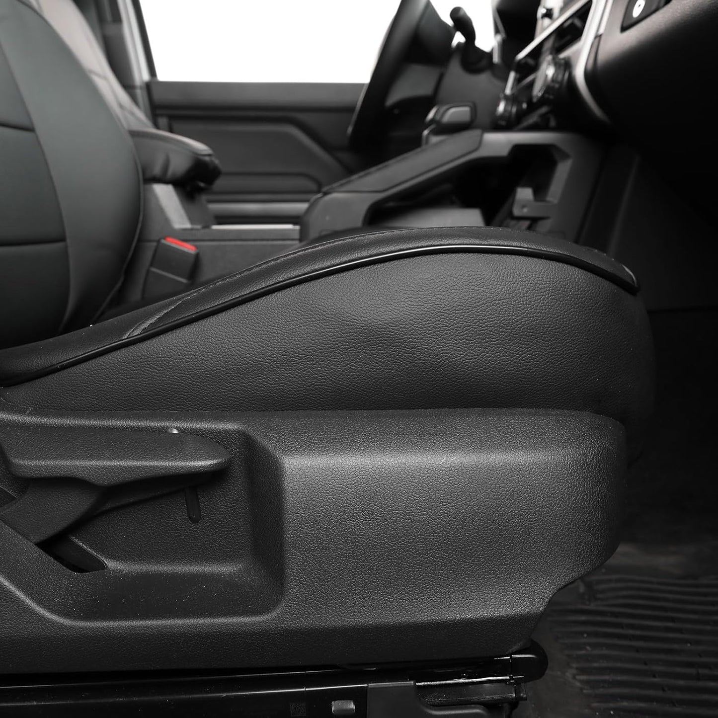 EKR Custom Fit Tacoma Front Car Seat Covers for Select Toyota Tacoma (Petrol & Hybrid) 2024 2025 Double cab SR,SR5,TRD Sport,TRD Off-Road,Limited - Front Row Only,Leather (Black)