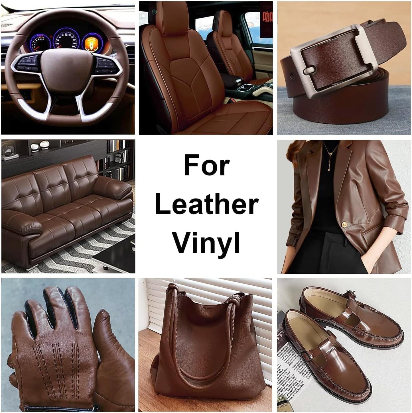 Leather Recoloring Balm, Leather Color Restorer Conditioner, Leather Restorer for Couches Paint, Leather Scratch Remover, Scratch Leather Faded Repair Kits for Vinyl Furniture (Medium Brown, 200ML)