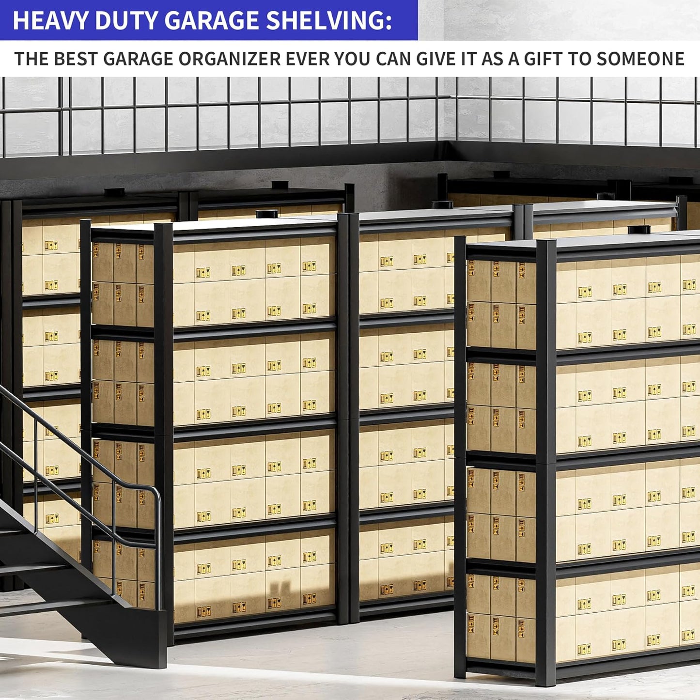 78" H 47.2" Wide Garage Shelving,Thickened Heavy Duty Metal Shelving Adjustable Shelves,Garage Storage Shelves,Shelving Rack Industrial Shelving Tool Shelf for Basement Metro