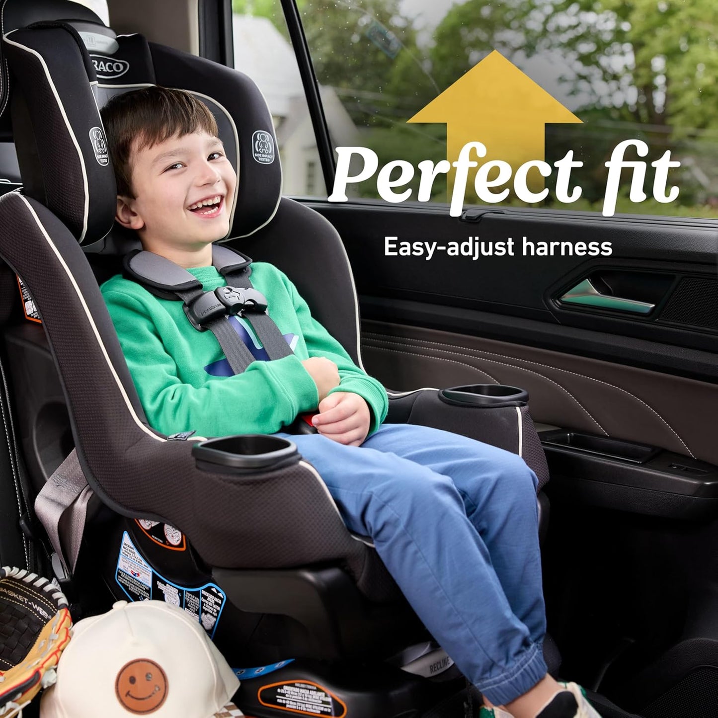 Graco Extend2Fit Convertible Baby Car Seat, Rear and Forward Facing, Adjustable Extension Panel for Extra Legroom, Redmond