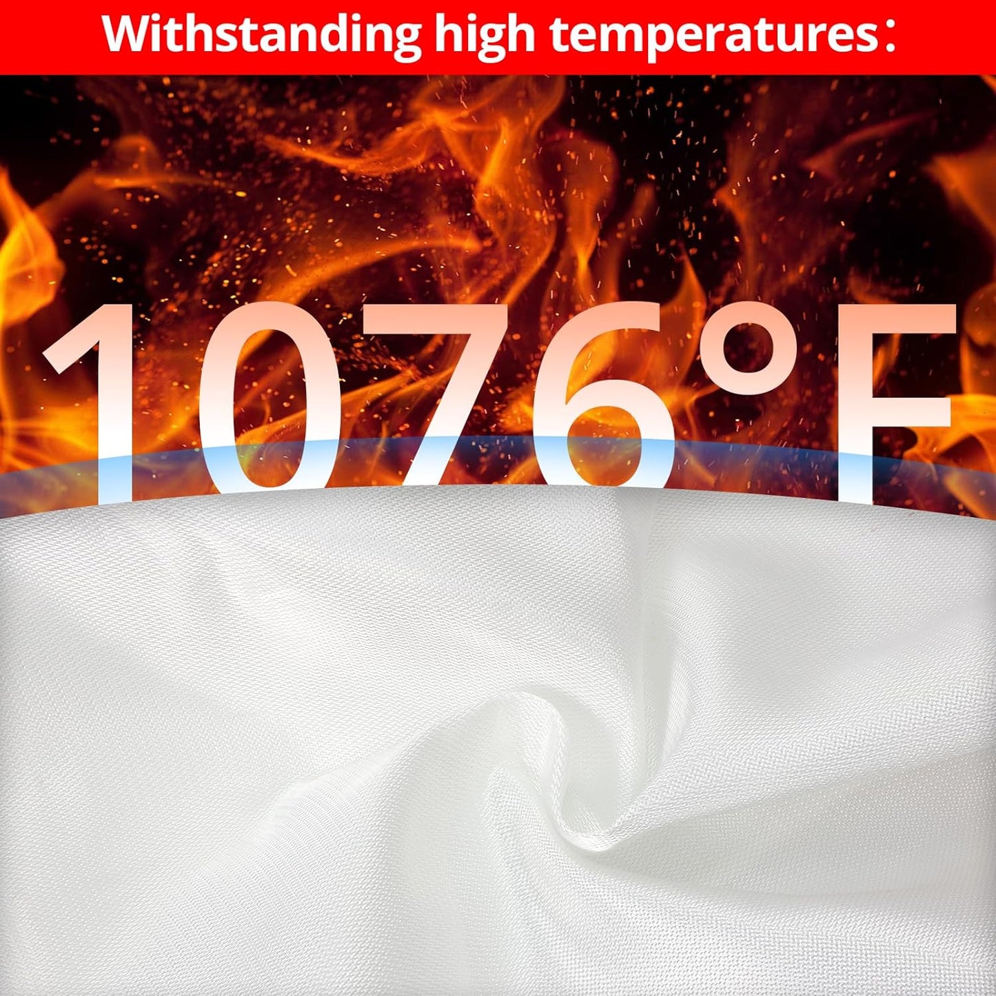 SecuCaptain Emergency Fire Blanket for Home and Kitchen - 40"x40" Flame Suppression Fiberglass Fire Blankets for House Camping Car Warehouse Office Emergency Survival Safety