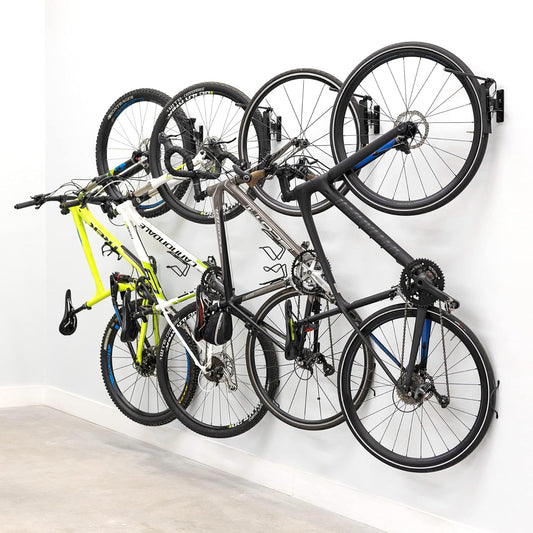 StoreYourBoard Bike Swivel Rack – Wall Mounted Garage Bike Storage, Vertical Hanger with 120° Swing Design & Stopper, Space-Saving Indoor Wall Mount – Fits Kids Bikes, BMX & More