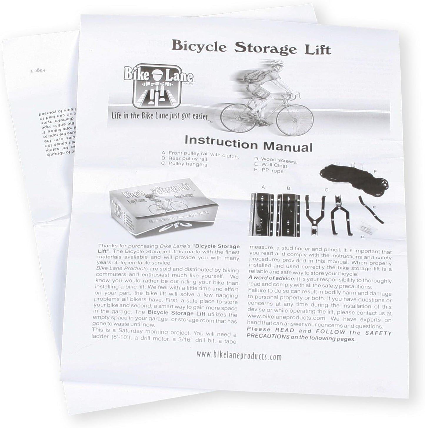 Bike Hanger - Overhead Pulley System with 100lbs Capacity for Bicycles and Ladders - Secure Garage Ceiling Storage by Rad Sportz, Green