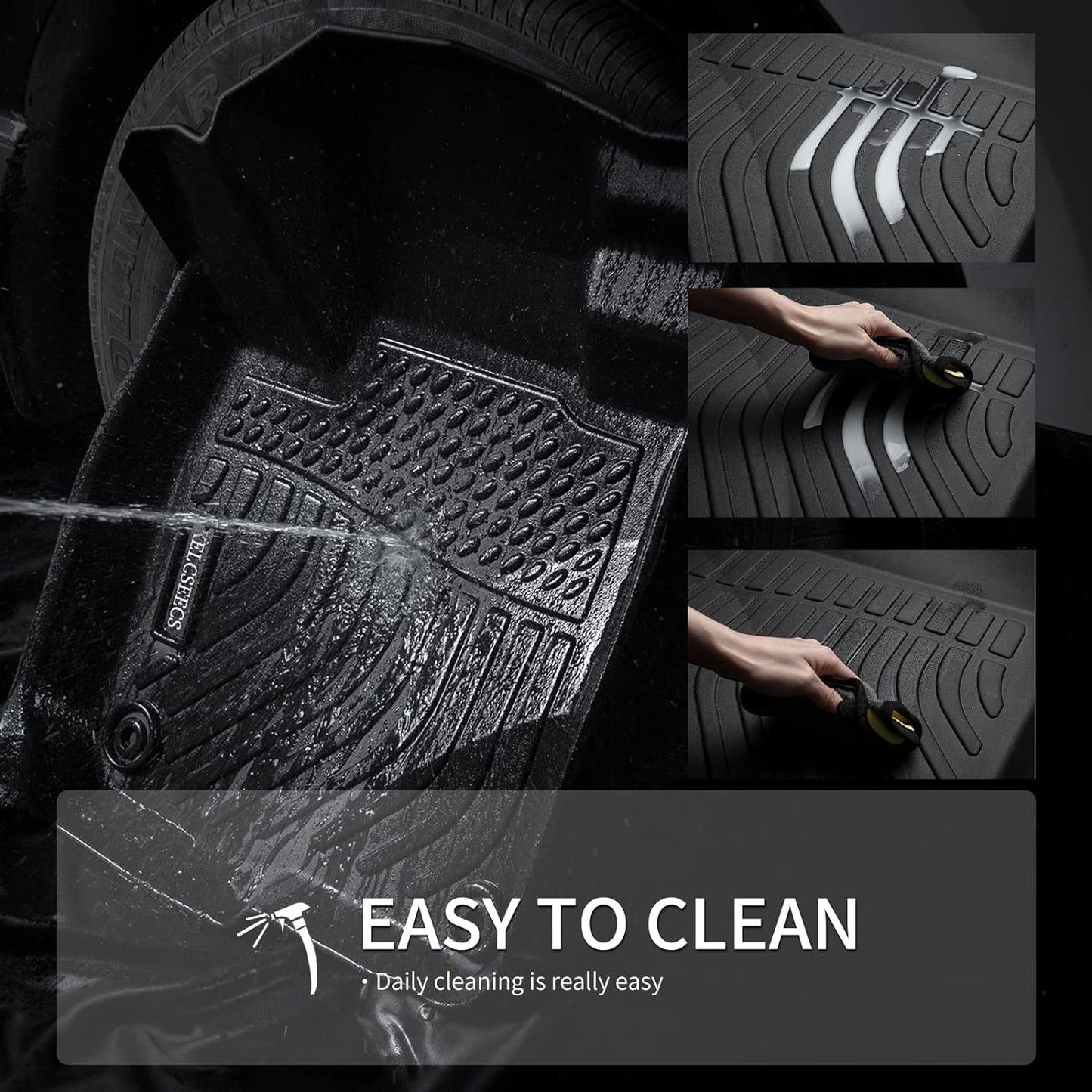 KELCSEECS Floor Mats & Cargo Liner(in Upper Position) for 2017 2018 2019 2020 2021 2022 Honda CRV(Not for Hybrid) Car Mats Automotive Cargo Mat Trunk Mat CR-V All Weather Floor Mats Trunk Liner