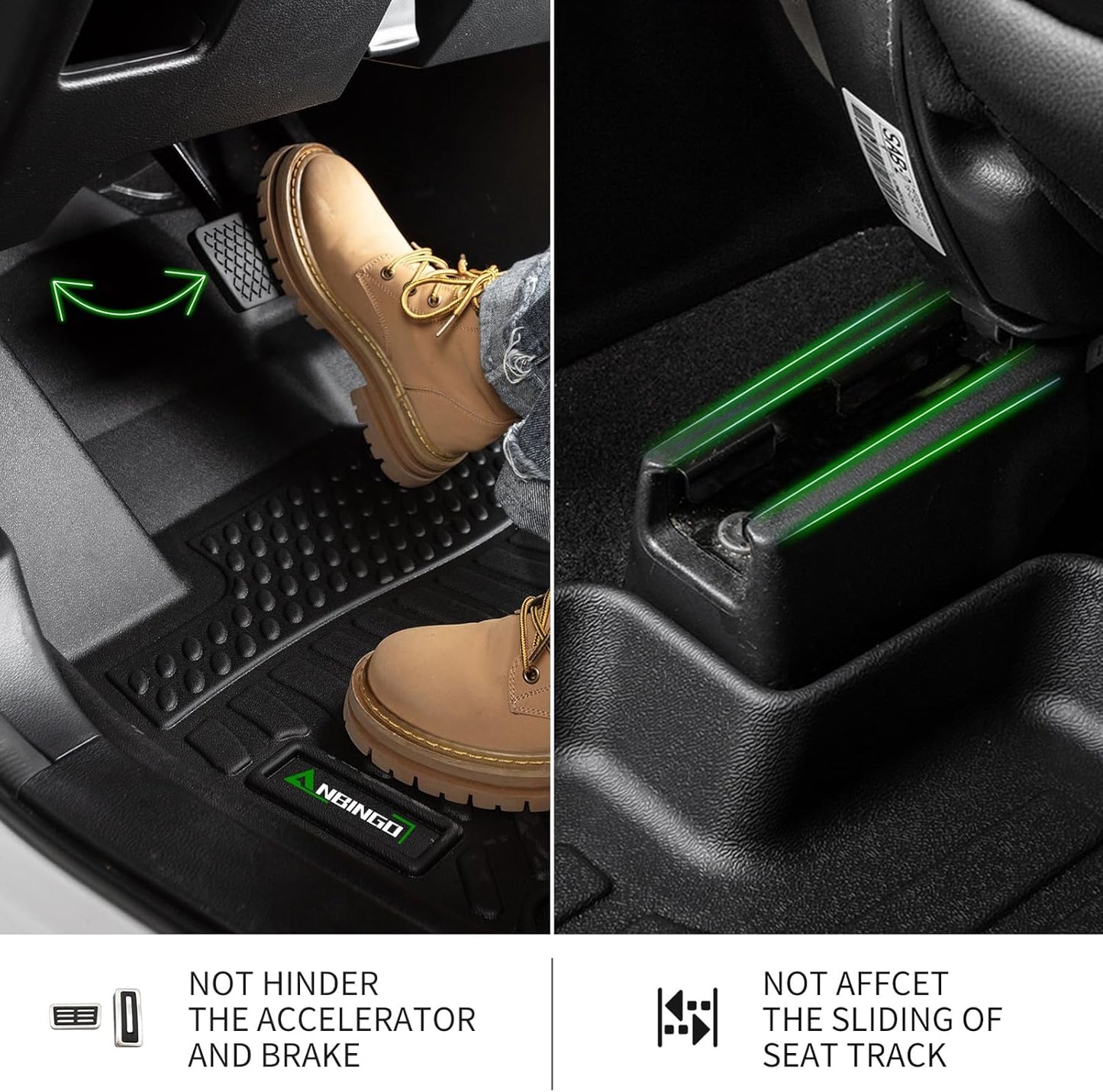ANBINGO®Floor Mats Fit for Hyundai Santa Fe 2021-2023 Gas Only All Weather Mats for 2022 Santa Fe TPE Car Mat Rugs for Santa Fe Rubber Trunk Carpet for Santa Fe Automotive Accessories