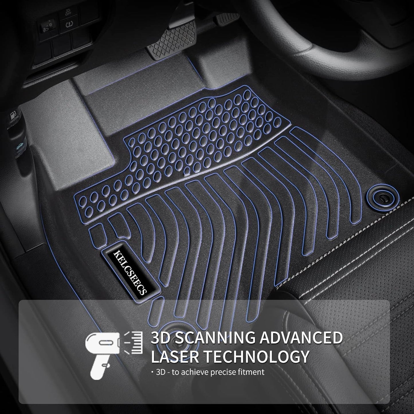 KELCSEECS Floor Mats & Cargo Liner(in Upper Position) for 2017 2018 2019 2020 2021 2022 Honda CRV(Not for Hybrid) Car Mats Automotive Cargo Mat Trunk Mat CR-V All Weather Floor Mats Trunk Liner