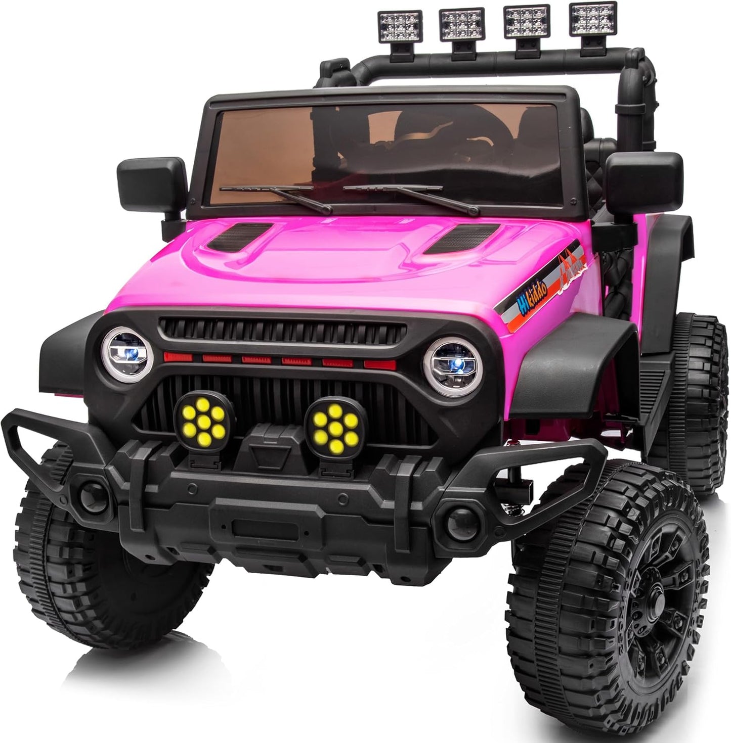 4WD Kids Ride on Car Truck, 12V 7Ah Kids Electric Vehicles Car Ride on Toy for Toddlers w/Remote Control - Pink