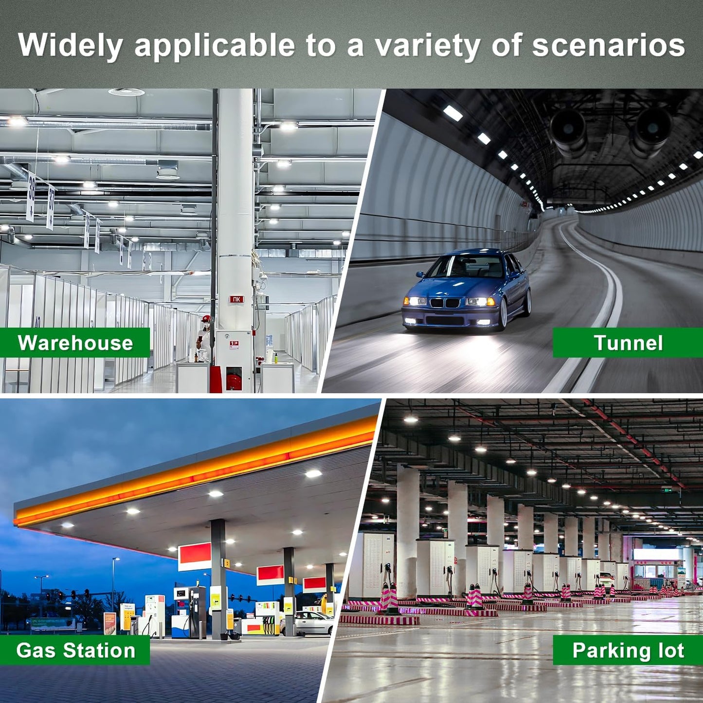 80W/60W/40W Power Selectable LED Canopy Garage Light with 3CCT (3500K/4000K/5000K), LED Parking Garage Lights 90-277V IP65 Commercial Residential Lights DLC (40W/ 60W/80W Power Selectable -2 PACK)