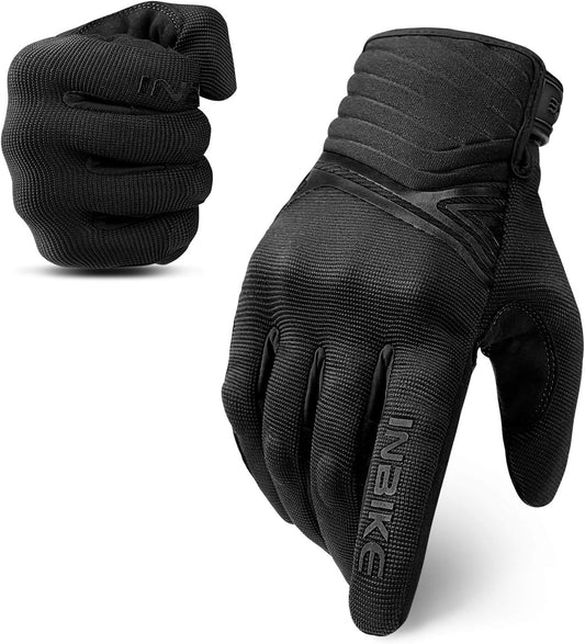 INBIKE Breathable Mesh Motorcycle Gloves Touchscreen with TPR Palm Pad Hard Knuckles