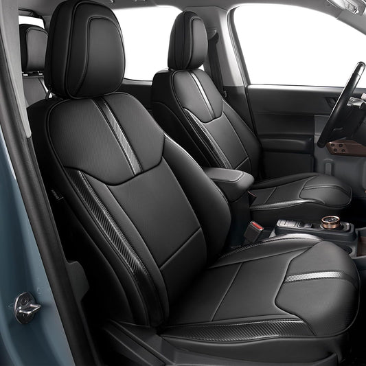 for Ford Maverick Custom Car Seat Covers Full Set,Full Coverage Design Car Seat Compatible with Airbags ,Easy to Install leather Seat Covers,Fit Ford Maverick 2022-2025 XL XLT Lariat Models (Black)