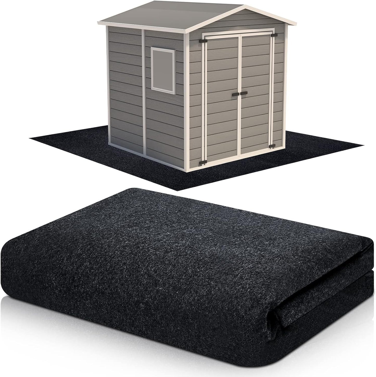 Haull Outdoor Storage Shed Floor Moat Waterproof Outdoor Carport Mat Thickened Soft Patio Furniture Pad Washable with Non Slip Backing, Storage Shed Not Included(4 x 3 ft)