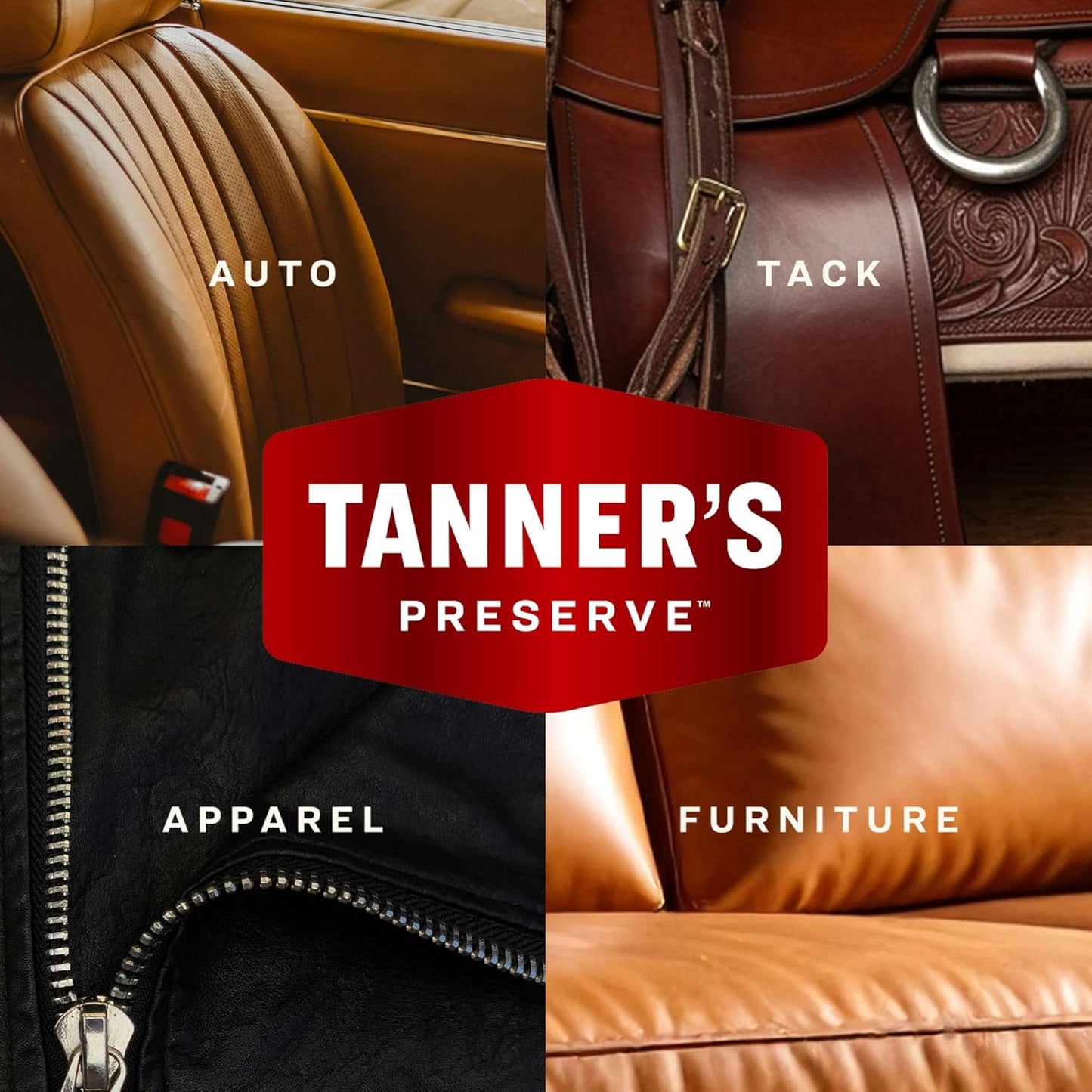 Tanner's Preserve Leather Conditioner, Rejuvinates & Restores Finished Leather, Use for Cars & Interiors, Couches & Furniture, Saddles & More, 8 Fl Oz