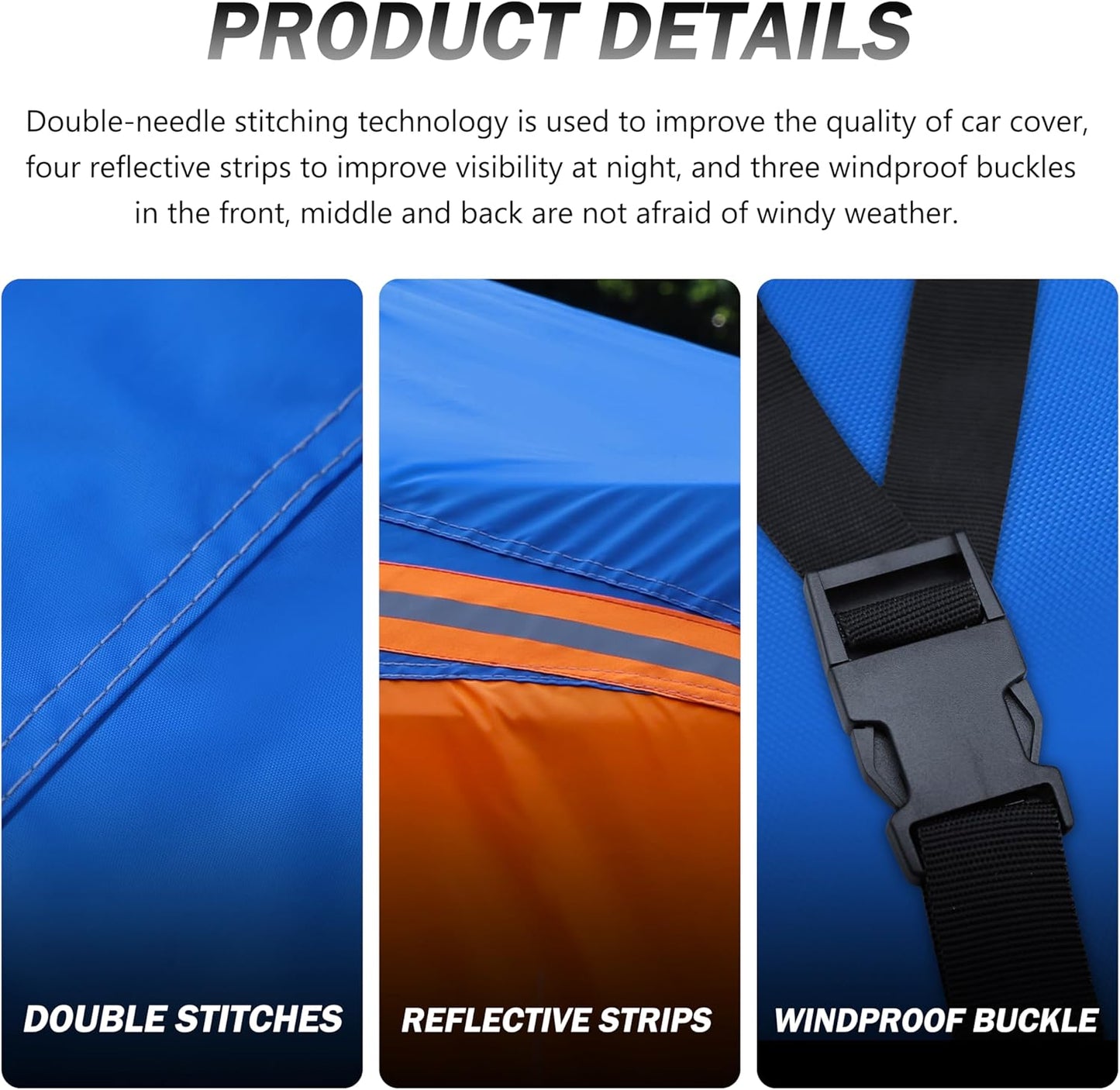 Heavy Duty Outdoor Car Cover Windproof All Weather Waterproof Sun Rain UV Dust Snow Protection Outdoor,Fit FIt Acura,Subaru,Nissan etc.Size A5