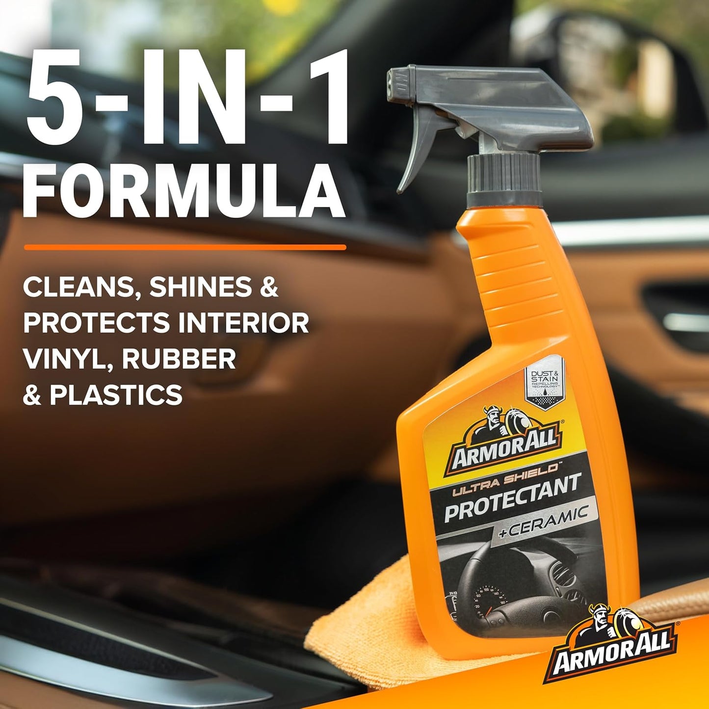 Armor All Extreme Shield Protectant Spray , Interior Car Cleaner with UV Protection Against Cracking and Fading, 16 Fl Oz