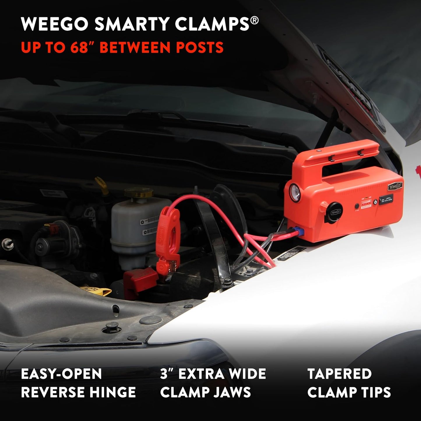 Weego C120 Jump Starter & Trickle Charger Bundle – Powerful Battery Solution for Your Vehicle - 1200 Cranking / 5000 Peak Amps
