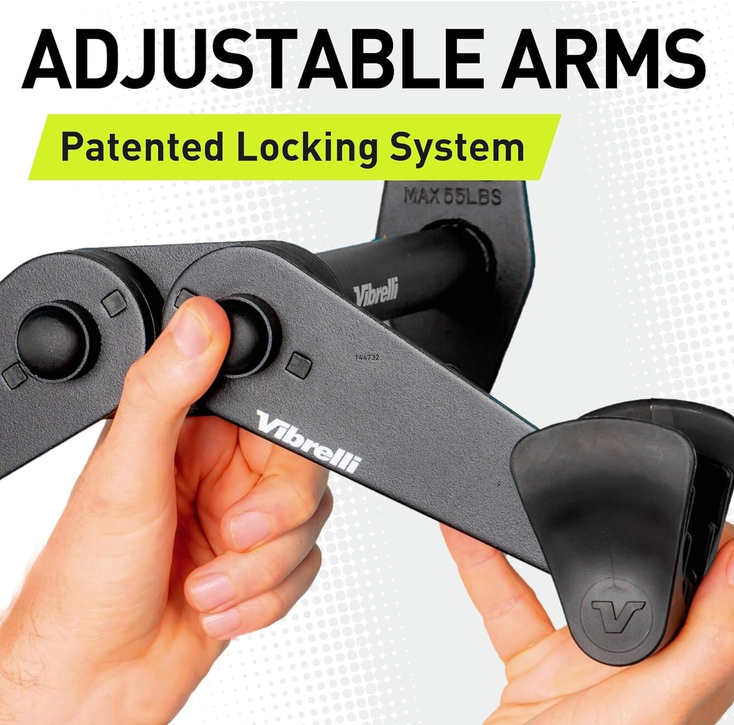 Vibrelli Bike Wall Mount - Horizontal Storage Rack for Hanging Bicycles in Home or Garage - Adjustable Bike Hanger, Holder - Wall Bike Rack Hooks for Bicycles - Mountain, Road, Hybrid