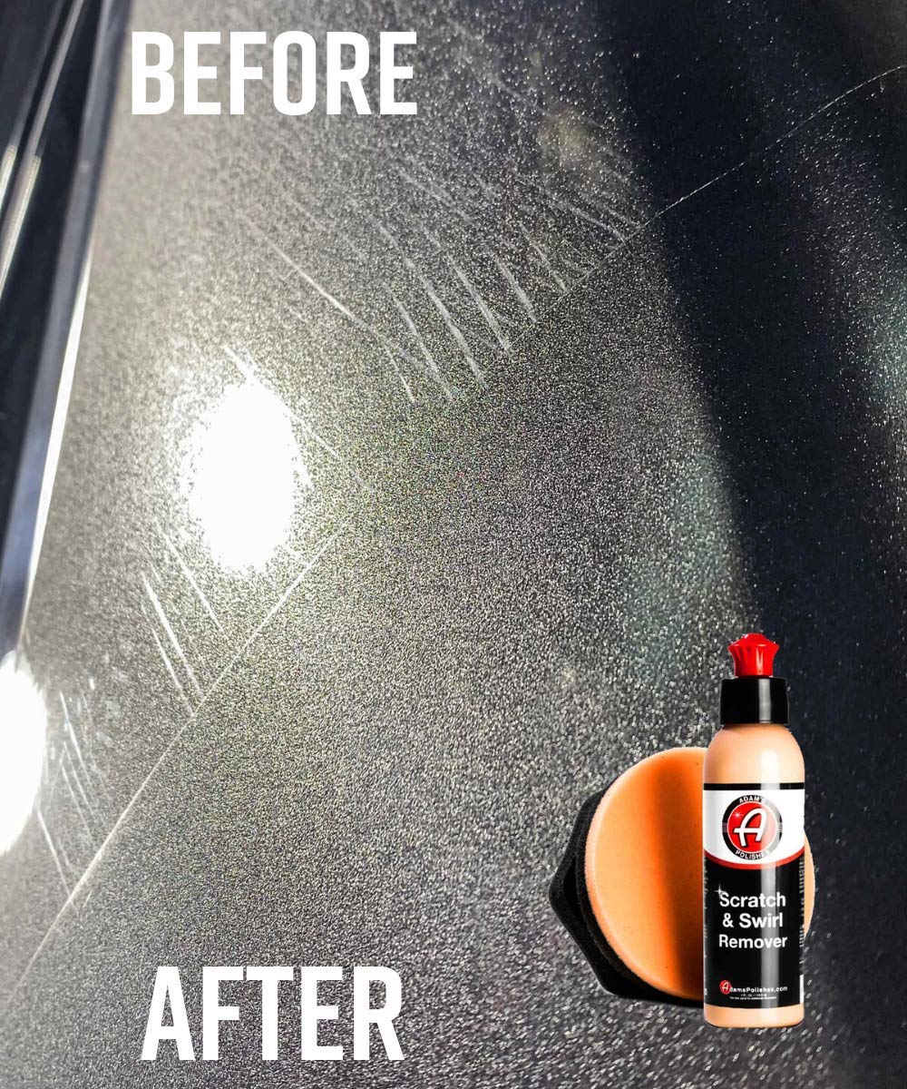 Adam's Polishes Car Scratch & Swirl Remover Hand Correction System | Remove & Restore Paint Transfer, Minor Imperfections, & Oxidation | Paired with Orange Compound Correction Pad Applicator (12oz)