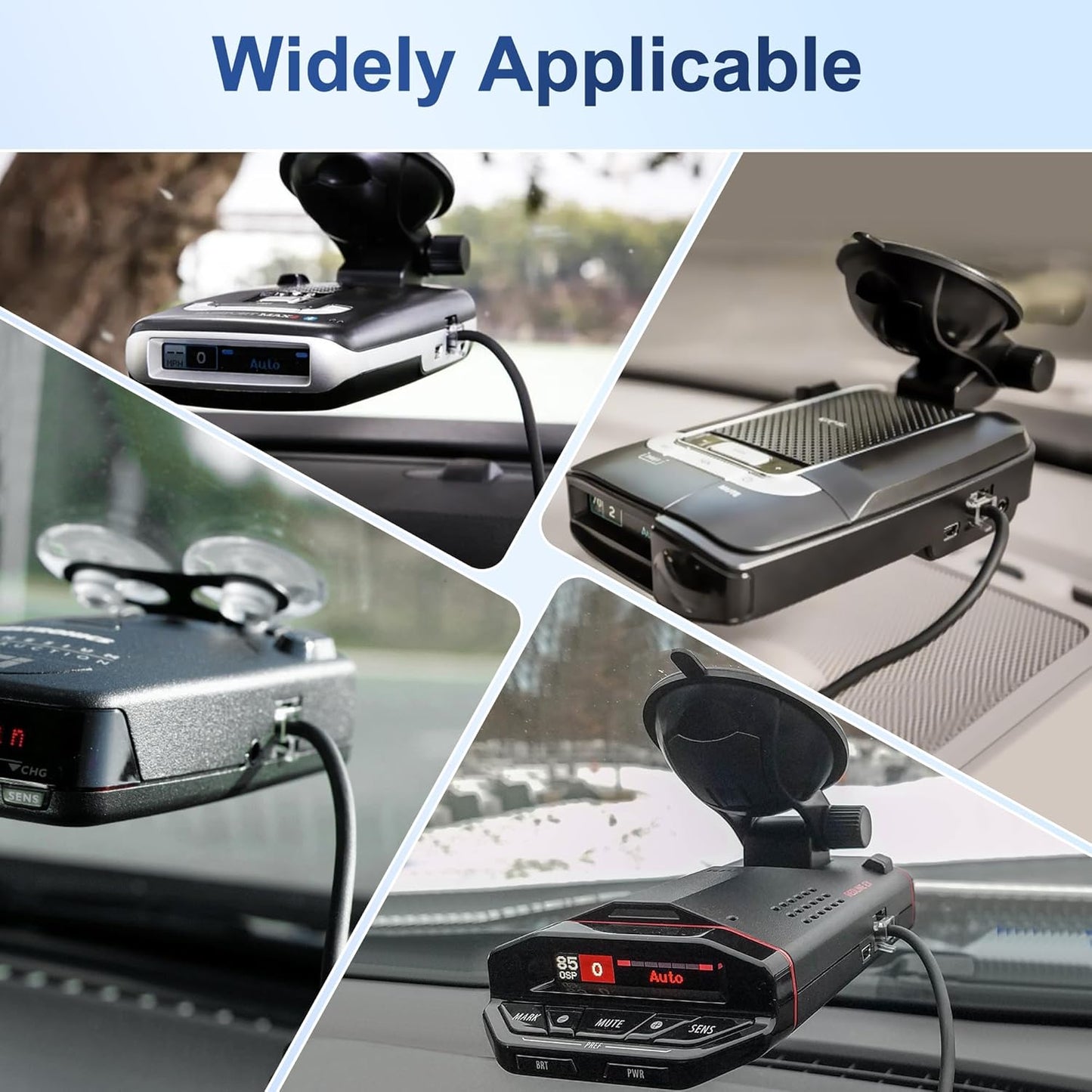 Radar Detector Cable，USB CTo RJ11 Plug Cable 5V-12V Power Cord, Compatible with Escort Radenso XP Beltronics Cobra Whistler 9.8FT, Suitable for 12V Radar detectors