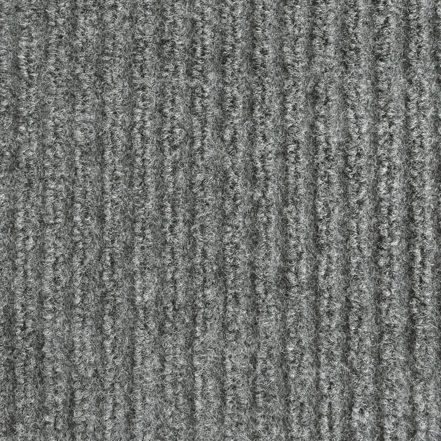 iCustomRug Spartan Weather Warrior Indoor/Outdoor Utility Ribbed Carpet Runner with Non-Slip Thermoplastic Rubber Backing, 3ft X 48ft in Grey