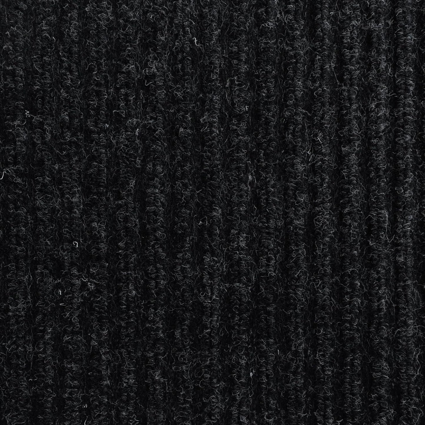 iCustomRug Spartan Weather Warrior Indoor/Outdoor Utility Ribbed Carpet Runner with Non-Slip Thermoplastic Rubber Backing, 3ft X 56ft in Black