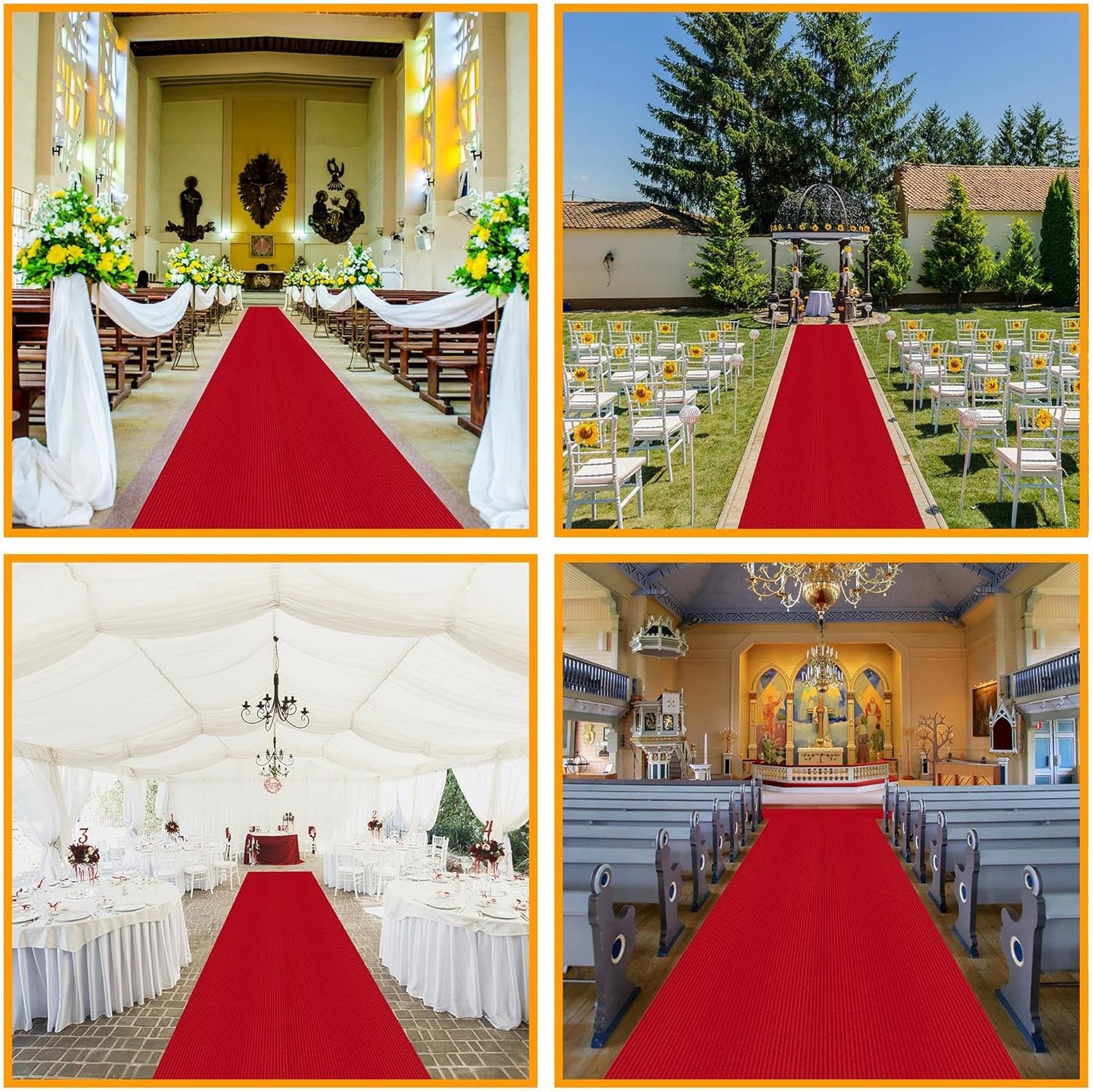 Ottomanson 2' x 10' Hallway Runner with Scraper Pile - Extra Durable Non-Slip Rug Mat for Indoor & Outdoor Use - Ideal for Kitchen, Entryway, Patio & Garage - High-Traffic Carpet, Red