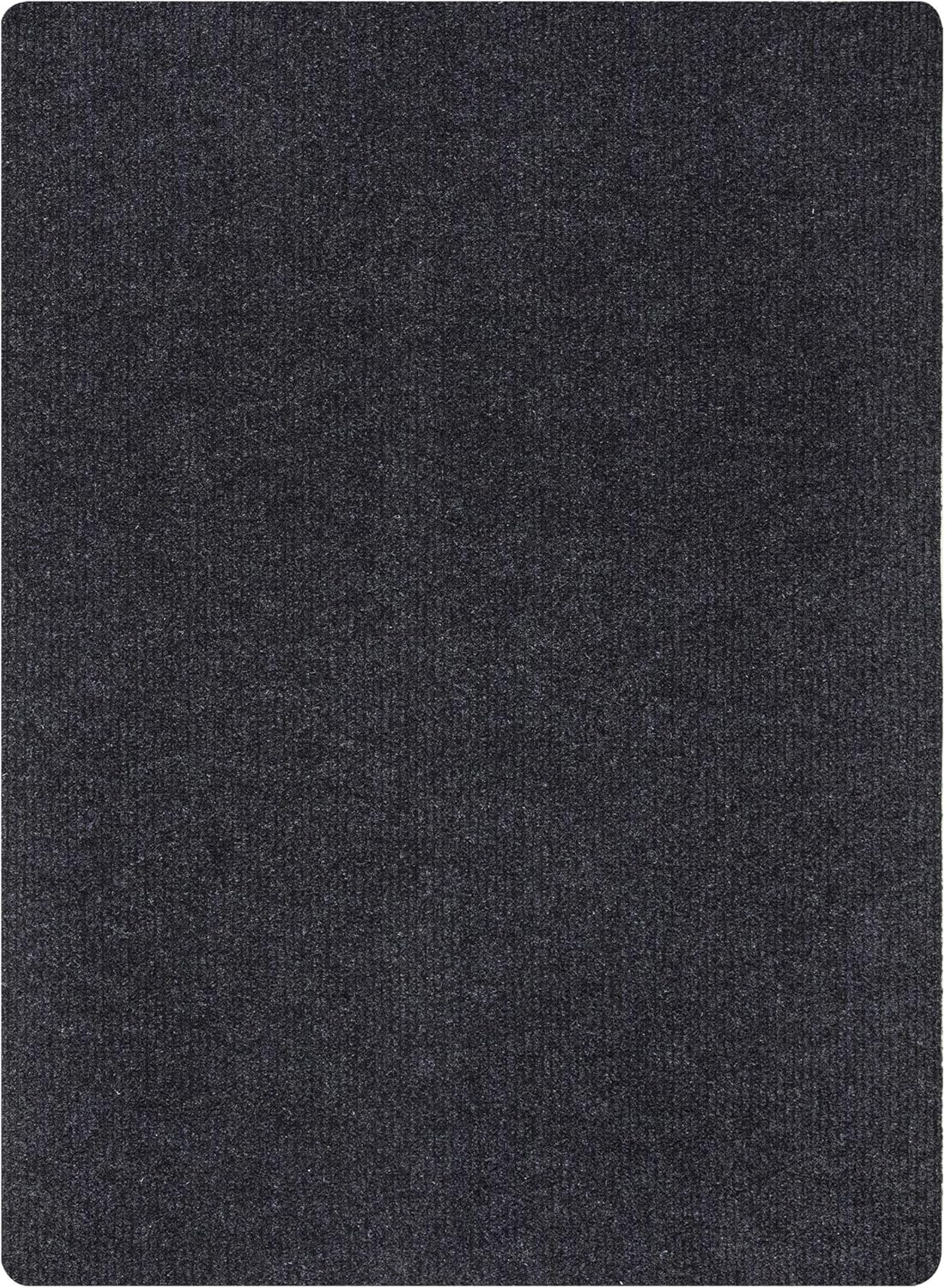 Ottomanson 5' x 6'6" Mud Mat Area Rug Scraper Carpet - Non-Slip, Dirt Trapping for Indoor & Outdoor Use - Ideal for Entryway, Garage, Kitchen, Patio & High-Traffic Areas, Black