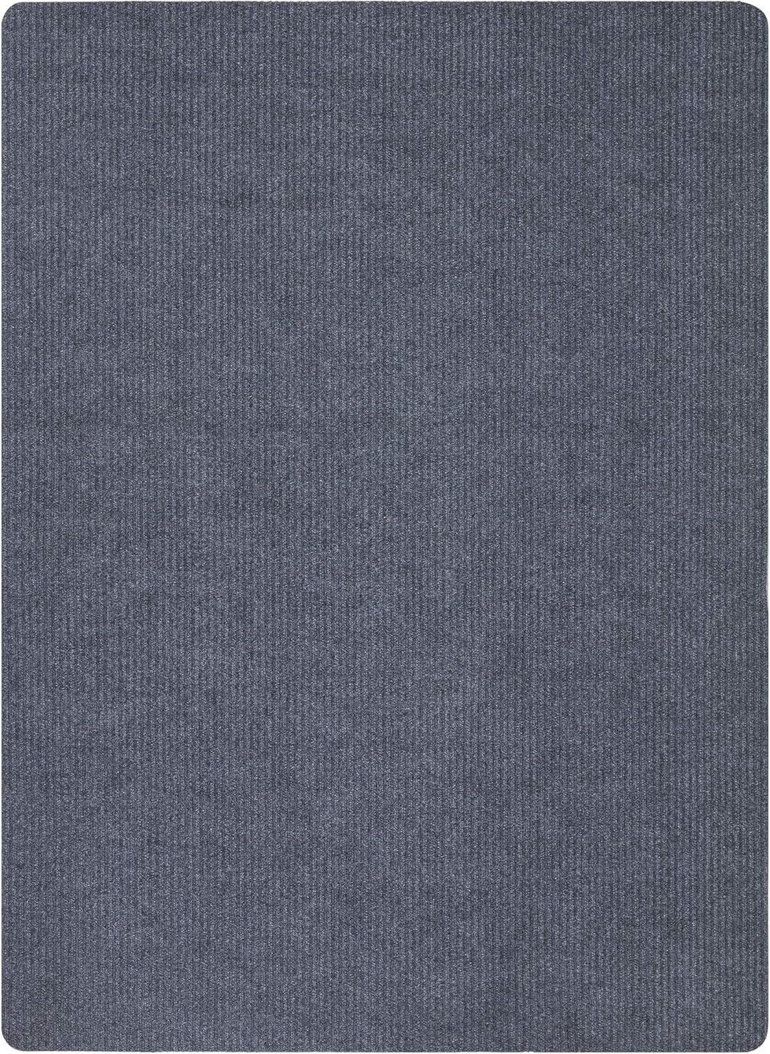 Ottomanson 5' x 6'6" Mud Mat Area Rug Scraper Carpet - Non-Slip, Dirt Trapping for Indoor & Outdoor Use - Ideal for Entryway, Garage, Kitchen, Patio & High-Traffic Areas, Gray