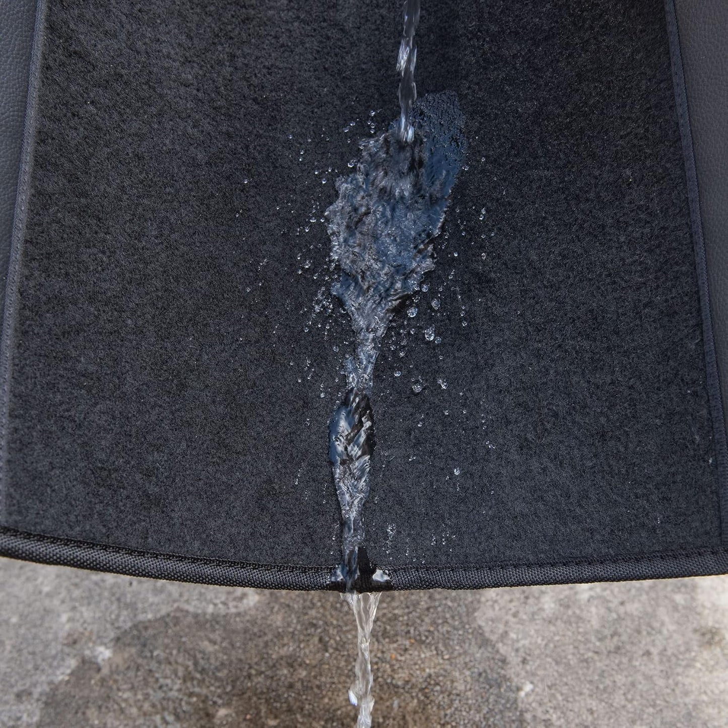 CAR PASS Waterproof Universal Faux Leather 3Row Car Floor Mats, Black Car Mats Fit for SUV,Vans,sedans, Trucks,Set of Vehicles Car Carpet with Driver Heel Pad and Anti-Slip Nibs Backing (Black 3Row)