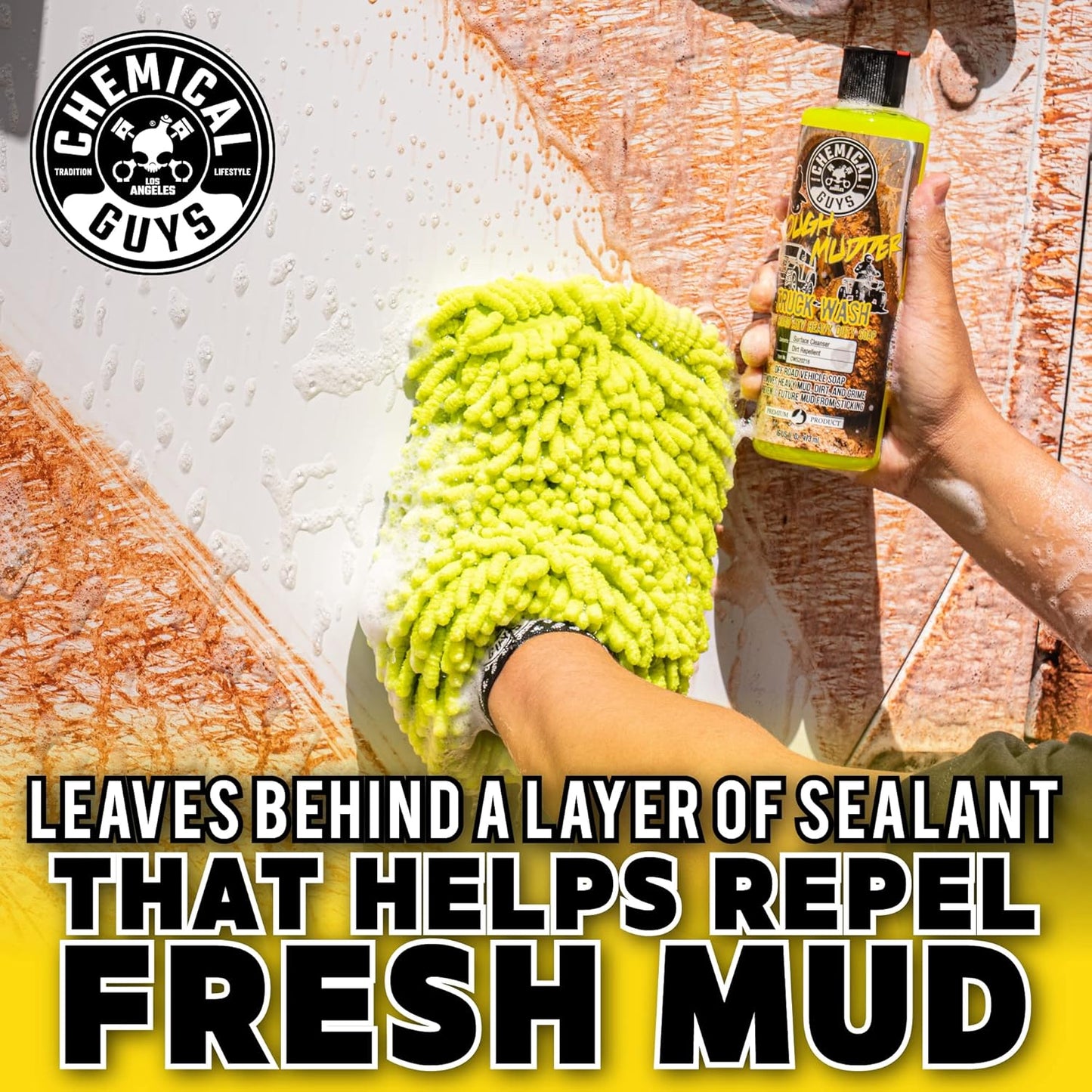 Chemical Guys CWS202 Tough Mudder Foaming Truck, Off Road and ATV and RV Heavy Duty Wash Soap, (Works with Foam Cannons, Foam Guns or Bucket Washes), 128 fl oz (1 Gallon), Lemon Scent