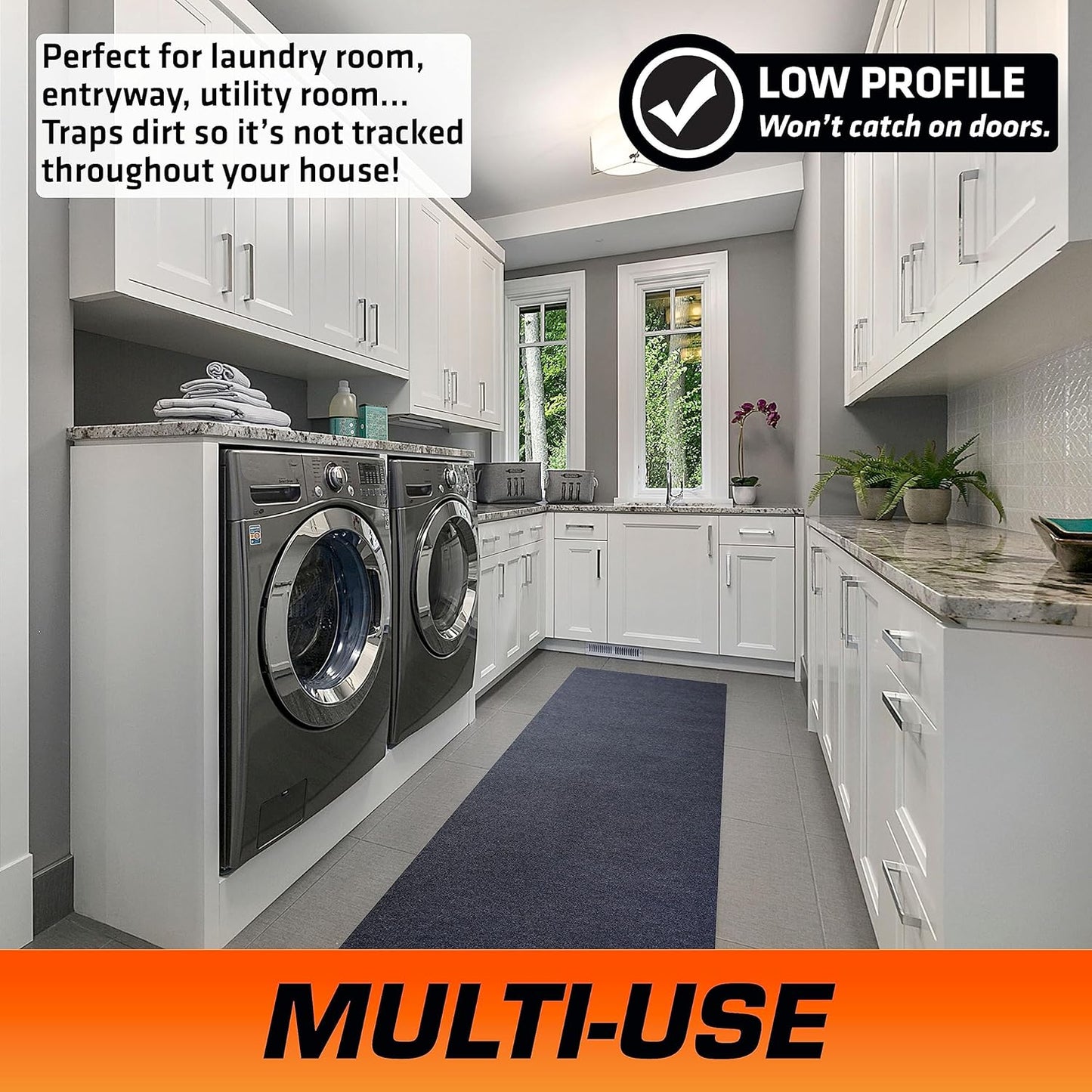 Armor All Garage Floor Runner Mat, (216" x 30"), Protects Surfaces, Transforms Garage, Absorbent, Waterproof, Durable, Trimmable (USA Made) (Charcoal)